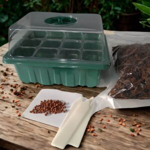 Kit semillero, caja germinadora. Con semillas, señaladores y sustrato. GMZ Torres